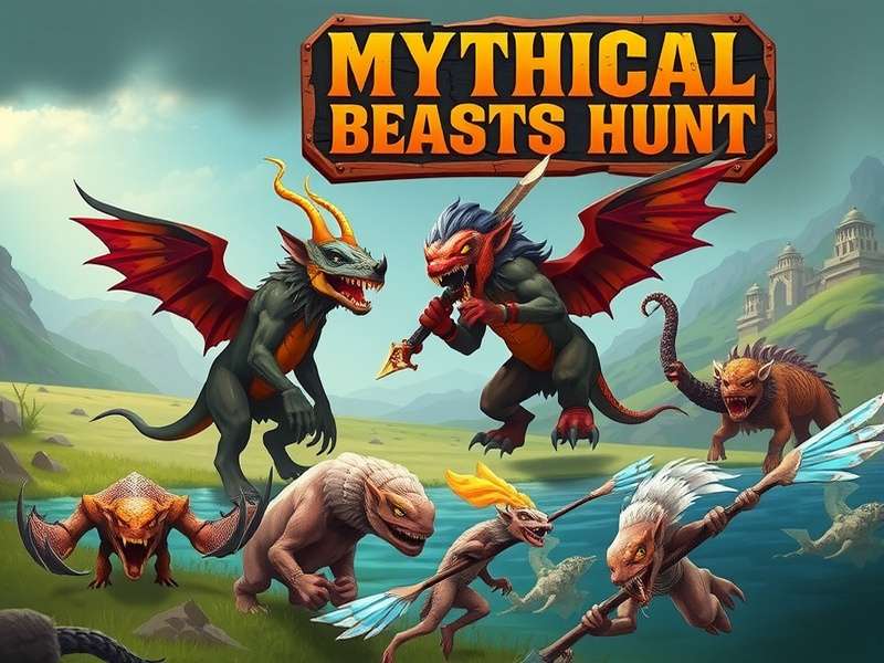 Mythical Beasts Hunt Battle Screen showing Indian Mythical Creatures Fighting